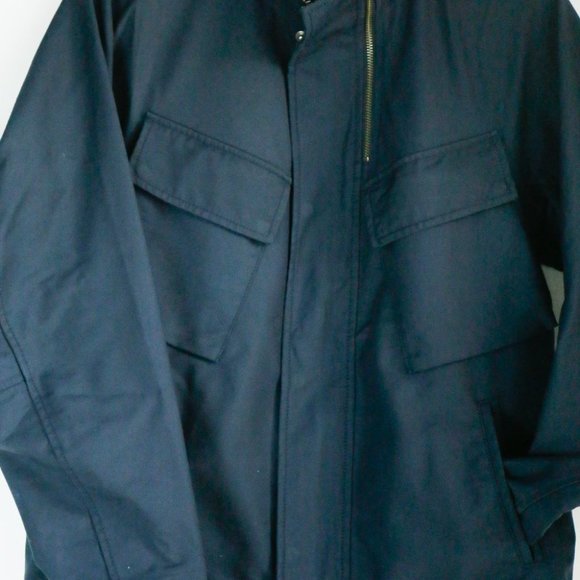 Phillip Lim Navy Blue Asymmetrical Pocket Double Zipper Nylon Jacket S - Picture 4 of 9